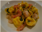 pasta with red prawns
